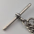 Circa 1919 British Antique Sterling Silver Albert Chain, 53g, Sterling Silver Medal Fob